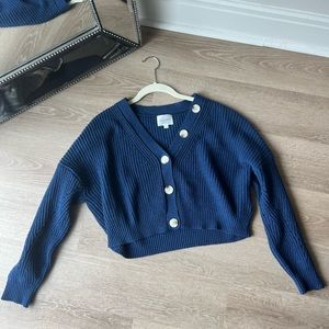 Blue cropped revolve sweater